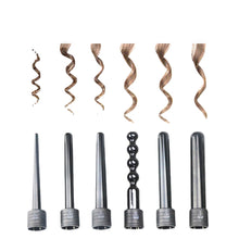 Load image into Gallery viewer, 6in1 Interchangeable Hair Curler Curling Iron Cone Bead Styling Tools Multiple Sizes Ceramic 9 32mm Magic Hair Curler 110 240V