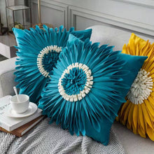 Load image into Gallery viewer, Fashion Modern Style White Throw Pillows Velvet Stitching