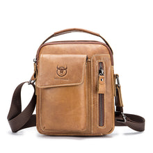 Load image into Gallery viewer, Men's Leather Solid Color Business Messenger Bag