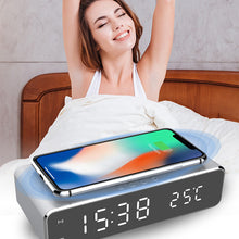 Load image into Gallery viewer, LED Electric Alarm Clock With Wireless Charger