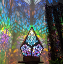 Load image into Gallery viewer, Floor Lamp Bohemian Starry Sky Lights Wooden Table Lamps