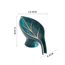 Load image into Gallery viewer, Ceramics Leaf Shape Soap Box Bathroom Soap Holder Storage