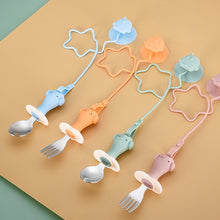 Load image into Gallery viewer, Infant Stainless Steel Training Spoon Fork Anti-drop