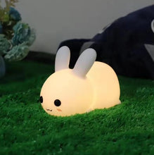 Load image into Gallery viewer, Rabbit LED Night Light Silicone Animal Cartoon Dimmable Lamp