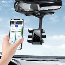 Load image into Gallery viewer, Rotatable Retractable Rearview Mirror Phone Holder For Car
