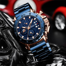 Load image into Gallery viewer, Solid Stainless Steel Band Oversized Dial Watch