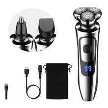Load image into Gallery viewer, Electric Shaver Man Rechargeable Razor Shaving Knife Whisker Knife Household Portable Floating Three Tip Water Wash