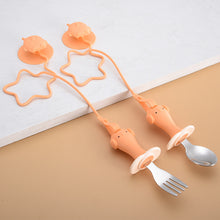 Load image into Gallery viewer, Infant Stainless Steel Training Spoon Fork Anti-drop