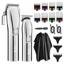 Load image into Gallery viewer, Cordless Rechargeable Low Noise Professional Hair Clippers and Detail Trimmer for Men Hair Cutting Machine
