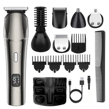 Load image into Gallery viewer, 6-in-1 Hair Trimmer Set for Men Face Body Beard Clipper Wet/Dry Waterproof Electric Hair Cutting Machine Grooming Kit
