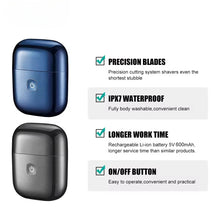Load image into Gallery viewer, Hair Trimmer Professional Waterproof Travel Mini Beard Trimmer IPX7 Portable Reciprocating Foil Trimmer for Men
