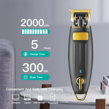 Load image into Gallery viewer, Hair Clipper Rechargeable Hair Trimmer Cordless Hair Cutting Machine Bald Head Haircut Electric 0mm Cutting Blade
