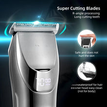 Load image into Gallery viewer, Hair Clipper Mens Beard Face Body Trimmer Professional Cordless Rechargeable Hair Cutter Kit Barber Shop Strong Power Clipper
