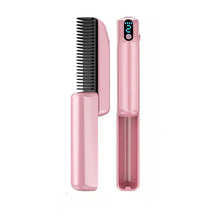 Load image into Gallery viewer, Negative Ion Hair Straightener Styling Comb Electric Hair Brush With Negative Ion LED Display 30s Fast Heating Constant

