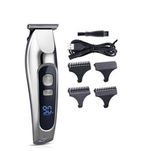 Load image into Gallery viewer, Professional Men Hair Clipper Electric Hair Trimmer Kit LED Display Hair Cutting Blade Rechargeable Machine Hair Styling
