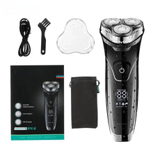 Load image into Gallery viewer, Three Head Floating Shaver Full Body Waterproof Digital Display Electric Rechargeable
