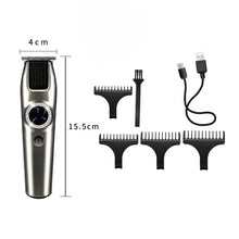 Load image into Gallery viewer, Professional Men Hair Clippers LED Display 0mm Bald Head Hair Trimmer 2 Speeds Electric Hair Cutting Machine Rechargeable
