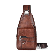 Load image into Gallery viewer, Men Cross Body Bag Sling Backpack Fashion Retro Travel Male Side Messenger Shoulder Chest Bag
