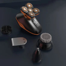 Load image into Gallery viewer, Bald Head Electric Shaver for Men Rechargeable With LCD digital Beard Nose Ear Hair Trimmer Razor Clipper Facial Brush
