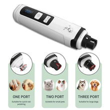 Load image into Gallery viewer, Electric Nail Titanium Cat Dog Pet Grooming Gadget USB Rechargeable Professional Pet Nail Trimmer Claw Nail Clipper
