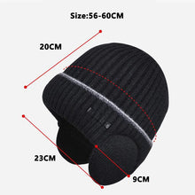 Load image into Gallery viewer, Winter Hats for Men and Women Unisex Knit Wool Hat Thick Fleece Lined Hat with Earflaps Stretch Fashion Winter Hats Pullover Cap
