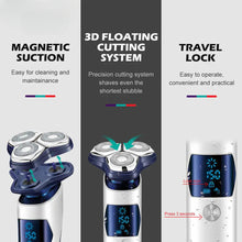 Load image into Gallery viewer, Wet Dry Electric Shaver For Men Beard Rechargeable Facial Electric Razor 3D Floating Shaving Machine Lithium

