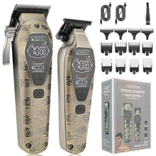 Load image into Gallery viewer, 2 in 1 All-metal Electric Hair Clippers Set High-power Hair Trimmer for Men Barber Hair Cutting Machine Tools
