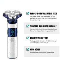 Load image into Gallery viewer, Wet Dry Electric Shaver For Men Beard Rechargeable Facial Electric Razor 3D Floating Shaving Machine Lithium

