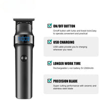 Load image into Gallery viewer, Hair Trimmer Professional Men's Hair Trimmer Rechargeable Household LED Digital Display Cordless Electric Hair Trimmer
