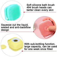 Load image into Gallery viewer, Silicond Bath Body Brush Shower Scrubber With Dispenser Soft Massager For Baby Children and Pet
