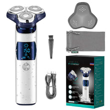 Load image into Gallery viewer, Electric Shaver For Men Washable Beard Rotary Electric Razor Rechargeable Facial Shaving Machine Wet Dry USB
