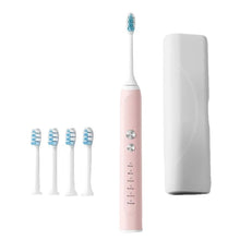 Load image into Gallery viewer, Toothbrush Wireless Charging Travel Case IPX7 Dupont Soft Bristle Electric Charger Adult Sonic Teeth Whitening Brush Pink White
