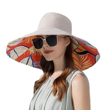 Load image into Gallery viewer, Cotton Women Fisherman Hat Fashion Large Brim Breathable Sun Hat Double-sided Plant Printing Bucket Hat
