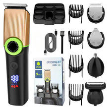 Load image into Gallery viewer, Men Hair Clippers Beard Trimmer Ear and Nose Hair Grooming Kit for Men Precision Dial Ceramic Blade 4 Comb Attachments
