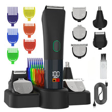Load image into Gallery viewer, 5-in-1 Multifunctional Men's Professional Electric Hair Clipper Home Shaver Nose Hair Trimmer Electric Push Shear Set

