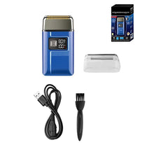 Load image into Gallery viewer, Electric Barber Razor Men Double Foil Shaver Bald Head Beard Trimmer IPX6 Waterproof 8000RPM Ultra-Close Precision Shave
