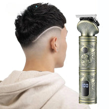 Load image into Gallery viewer, Hair Trimmer Professional Hair Clipper Metal Hair Cutting Machine Electric Cordless Rechargeable Trimmer for Men
