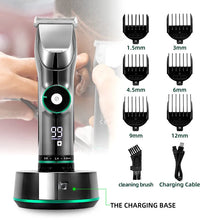 Load image into Gallery viewer, Hair Clipper Mens Beard Face Body Trimmer Professional Cordless Rechargeable Hair Cutter Kit Barber Shop Strong Power Clipper
