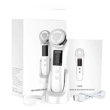Load image into Gallery viewer, Face Massager Red and Blue Light Skin Essence Introduction Instrument Face Cleaning Export Face Slimming Beauty Instrument

