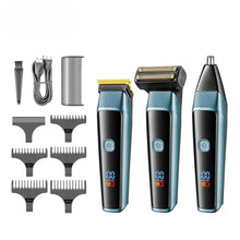 Load image into Gallery viewer, Electric 3 in 1 Hair Clipper Barber Shaver Men Rechargeable Dual Knife Net Two Speed multifunction LED Display

