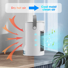 Load image into Gallery viewer, Portable Air Conditioner Mini Fan Cooler Air Cooler USB Air Conditioning 3 Gear Speed Air Cooling Fan Humidifier for Home Office
