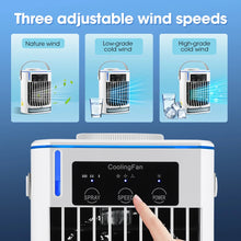 Load image into Gallery viewer, Portable Air Conditioner Mini Fan Cooler Air Cooler USB Air Conditioning 3 Gear Speed Air Cooling Fan Humidifier for Home Office
