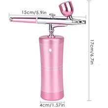 Load image into Gallery viewer, Rechargeable Face Spary Airbrush Kit Compressor Spray Pump Dual Action Handheld Airbrush for Makeup
