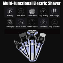 Load image into Gallery viewer, 4 in 1 Electric Shaver Hair Clippers Men's Rotary Shavers Rechargeable Razors Beard Nose Hair Trimmer Shaving Grooming Sets
