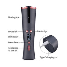 Load image into Gallery viewer, Wireless Auto Curling Irons Portable Automatic Rotating Hair Curler Styling Tools LED Display Wave Tongs Iron Curling

