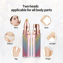 Load image into Gallery viewer, 2 In 1 Electric Eyebrow Trimmer Makeup Painless Eye Brow Epilator Mini Shaver Razors Women Portable Facial Body Hair Remover
