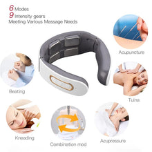 Load image into Gallery viewer, Smart Electric Neck Massager Wireless Shoulder Body Massager 6 Modes Treatment Pulse Pain Relief Health Care Tool Machine
