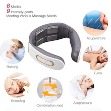 Load image into Gallery viewer, Smart Electric Neck Massager Wireless Shoulder Body Massager 6 Modes Magnetic Treatment Pulse Pain Relief Health Care Tool Machine
