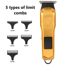 Load image into Gallery viewer, Hair Clipper Electric Hair Trimmer Cordless Shaver Trimmer 0mm Men Barber Hair Cutting Machine for Men Rechargeable USB
