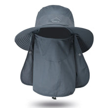 Load image into Gallery viewer, Summer Quick-drying Men Women Hat Outdoor Face Mask Wide Brim Bucket Hat Sun Protection Cap for Fishing Hunting
